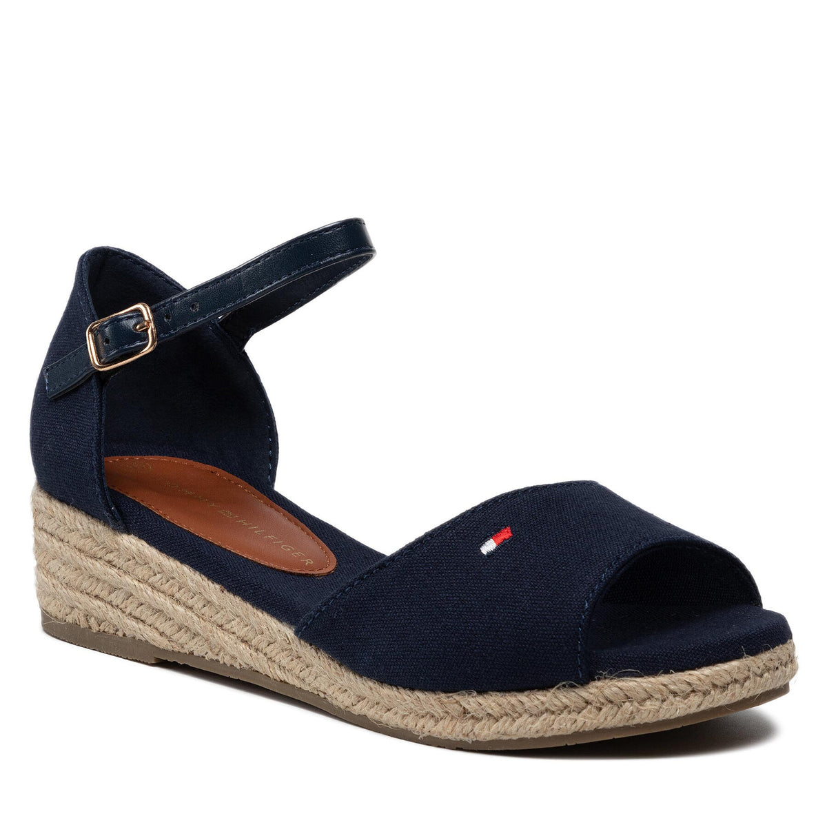 Tommy Hilfiger Еспадрили Rope Wedge Sandal T3A7-32185-0048 M Тъмносин