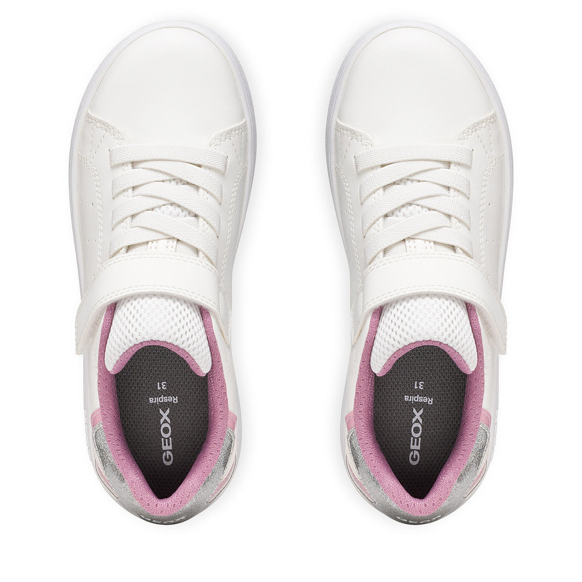 Geox Сникърси J Eclyper Girl J36LRA 0BCKC C1Z8Z M Бял