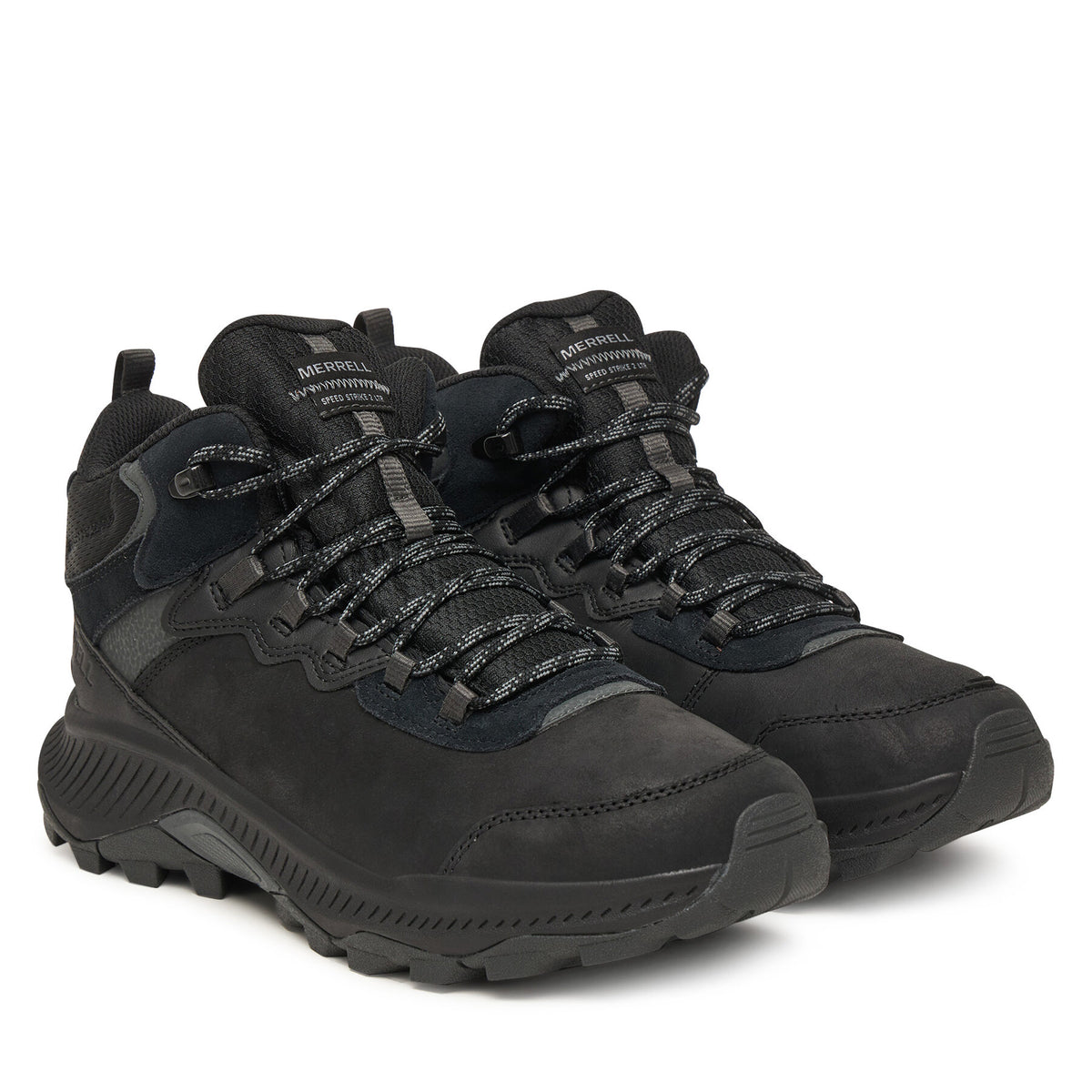 Merrell Туристически Speed Strike 2 Leather Mid Waterproof J038071 Черен