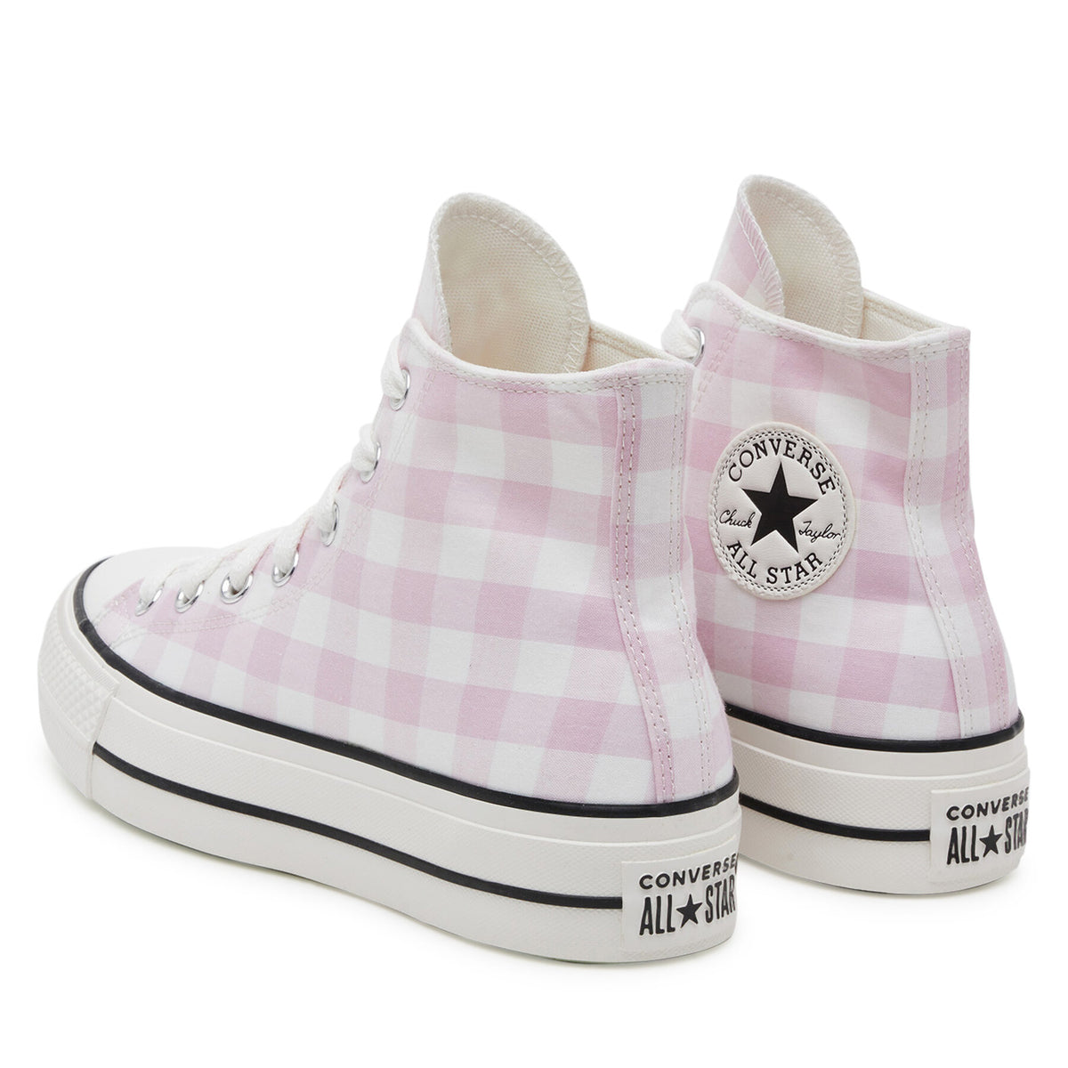 Converse Кецове Chuck Taylor All Star Lift Platform Gingham A13663C Розов