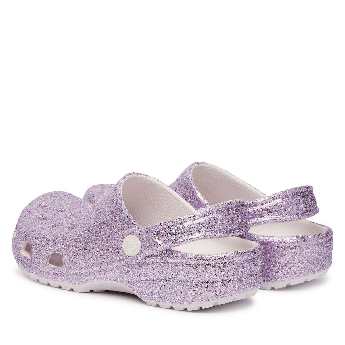 Crocs Чехли Classic Chunky Glitter Clog K 211939 Виолетов