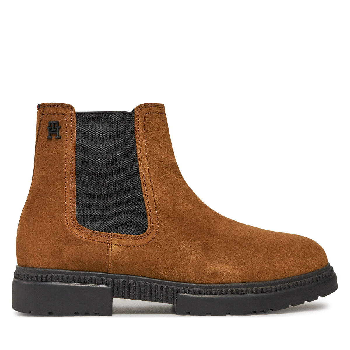 Tommy Hilfiger Боти тип челси Casual Cleated Suede Chelsea FM0FM05037 Кафяв