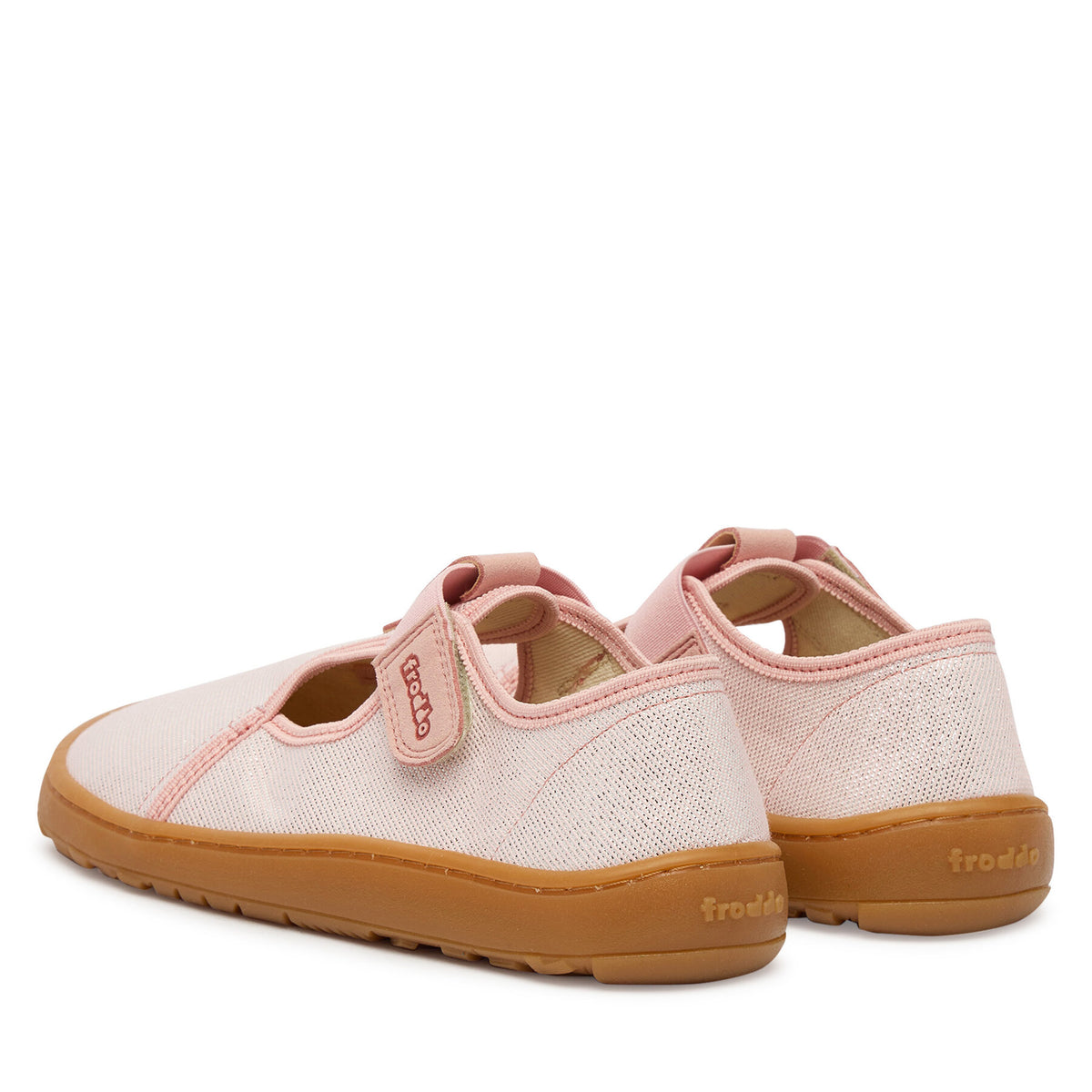 Froddo Пантофи Barefoot Canvas T-Bar G1700439-2 D Розов