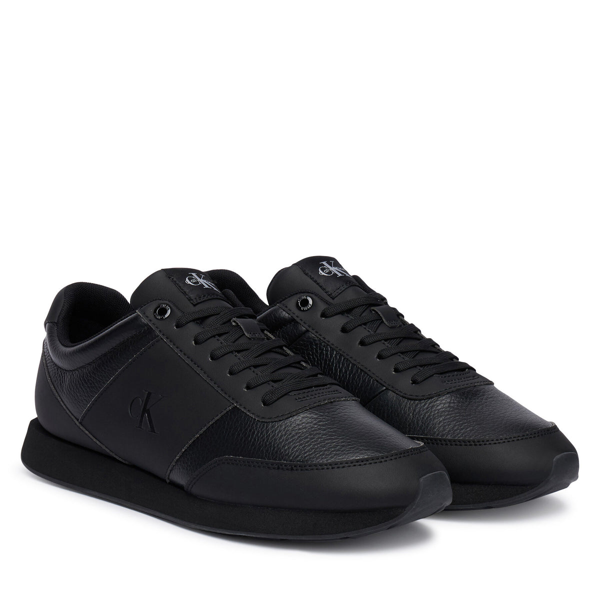 Calvin Klein Сникърси Retro Run Lace Band Tmb Lth Mix HM0HM02447 Черен