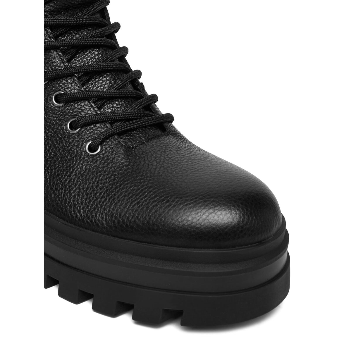 Calvin Klein Jeans Зимни обувки Lugged Hiking Lace Up Lth YM0YM01336 Черен