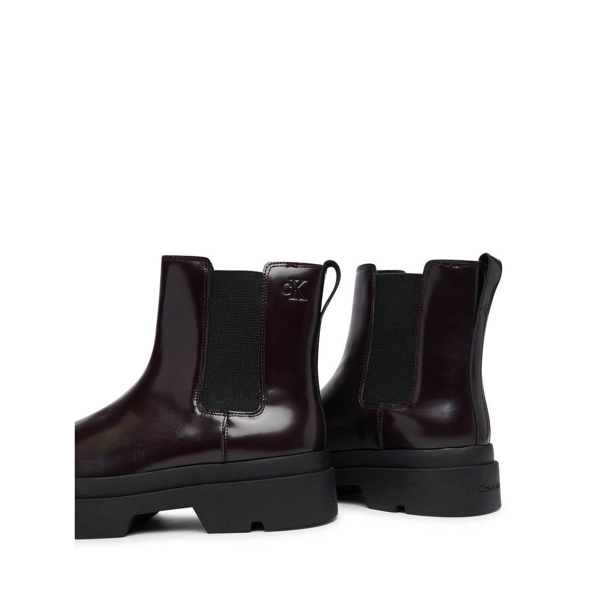 Calvin Klein Боти тип челси Lugged Chelsea Boot Matt Lth HM0HM02445 Тъмнокафяв