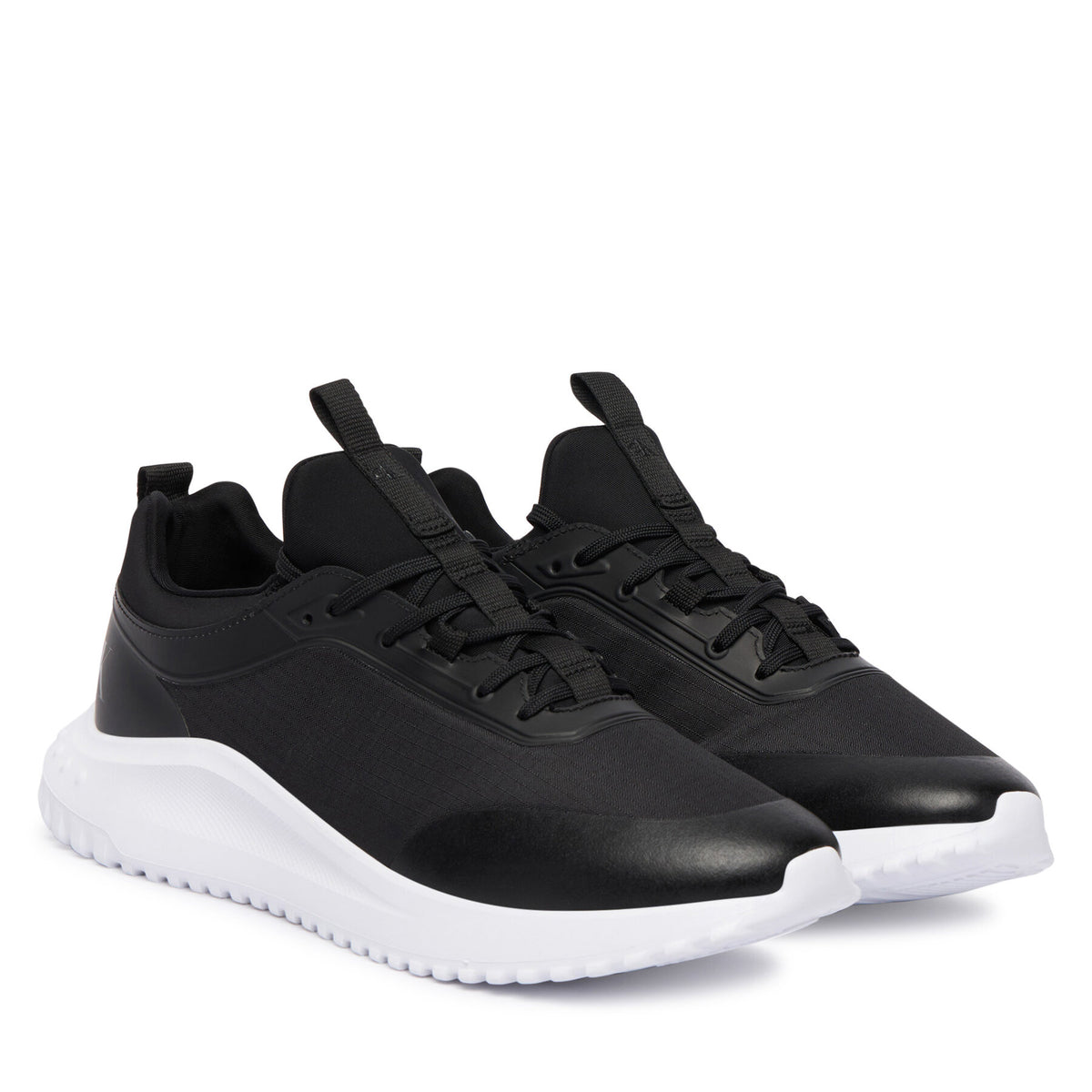 Calvin Klein Сникърси Eva Runner Laceup Sock Mat Mix YM0YM01443 Черен