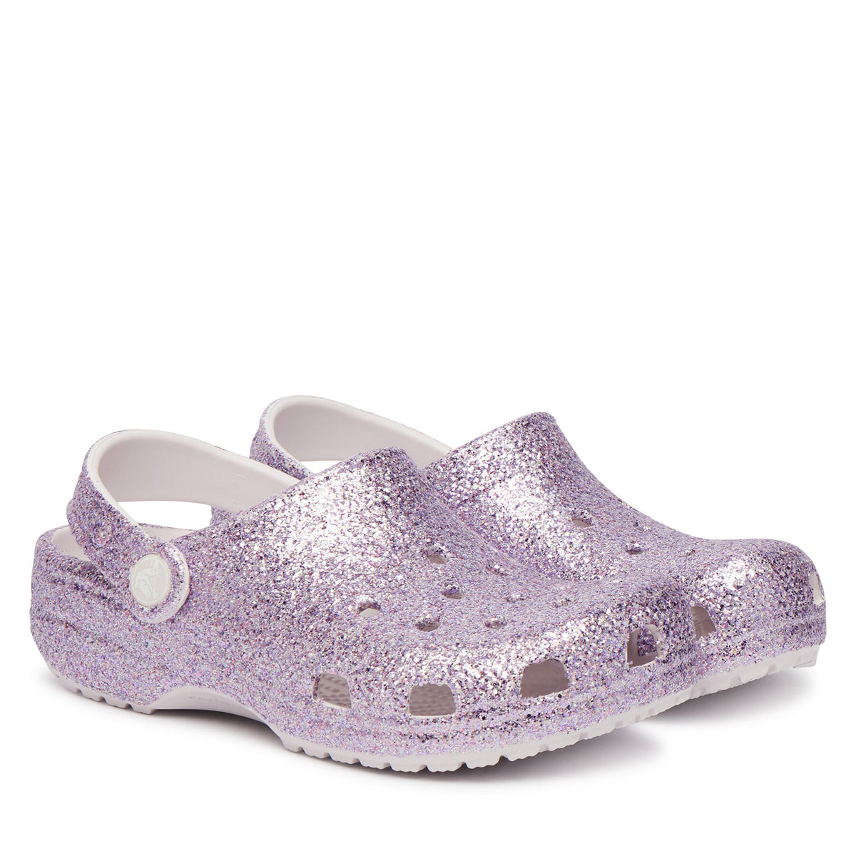 Crocs Чехли Classic Chunky Glitter Clog K 211939 Виолетов