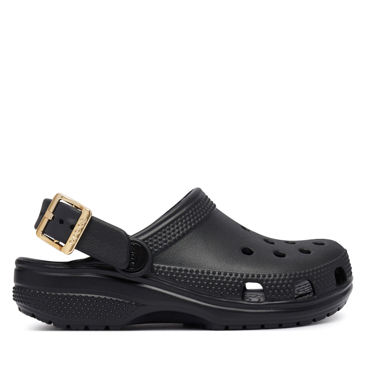 Crocs Чехли Classic Metallic Buckle Clog K 214228 Черен