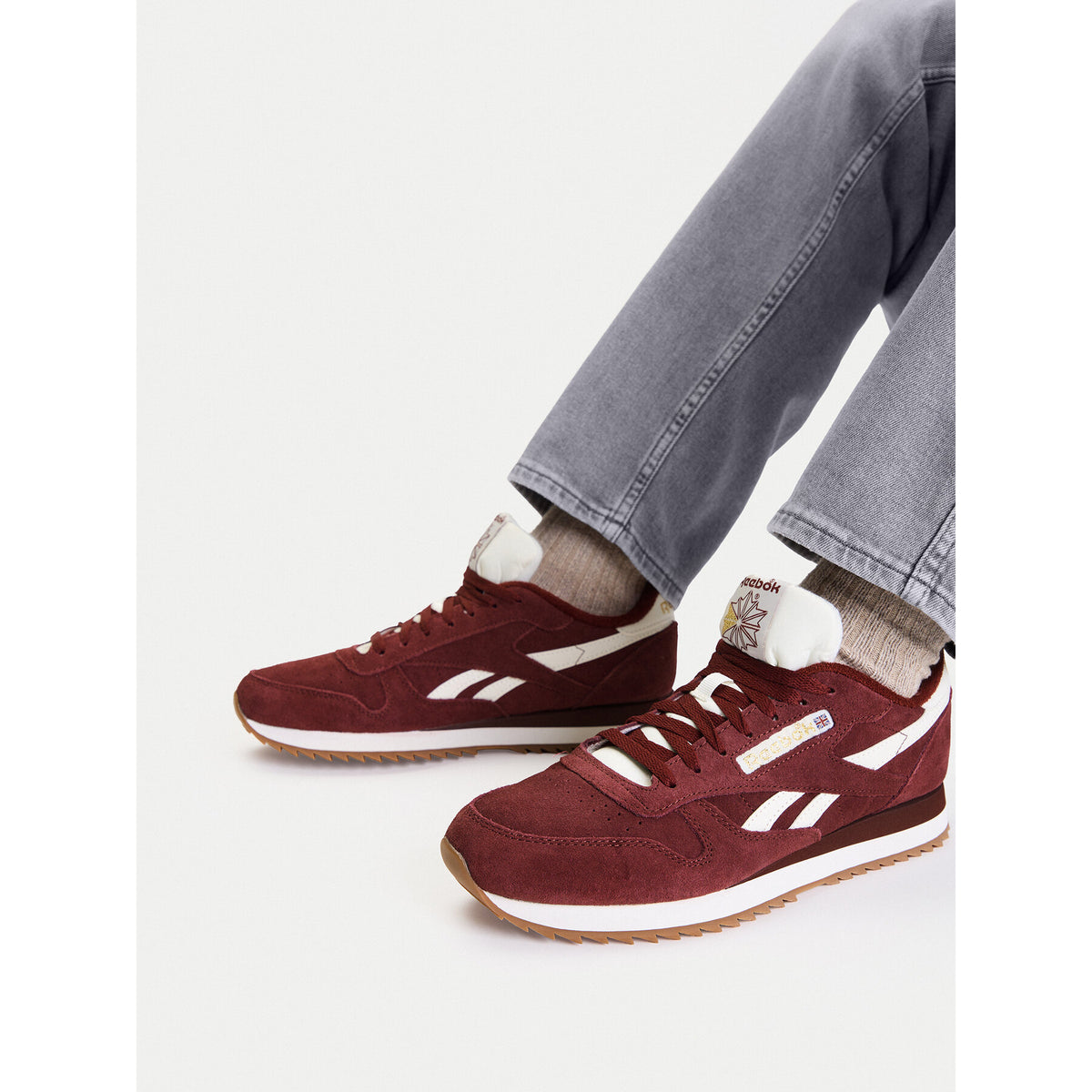 Reebok Сникърси EO-CLASSIC LEATHER RIPPLE 100279098 Бордо