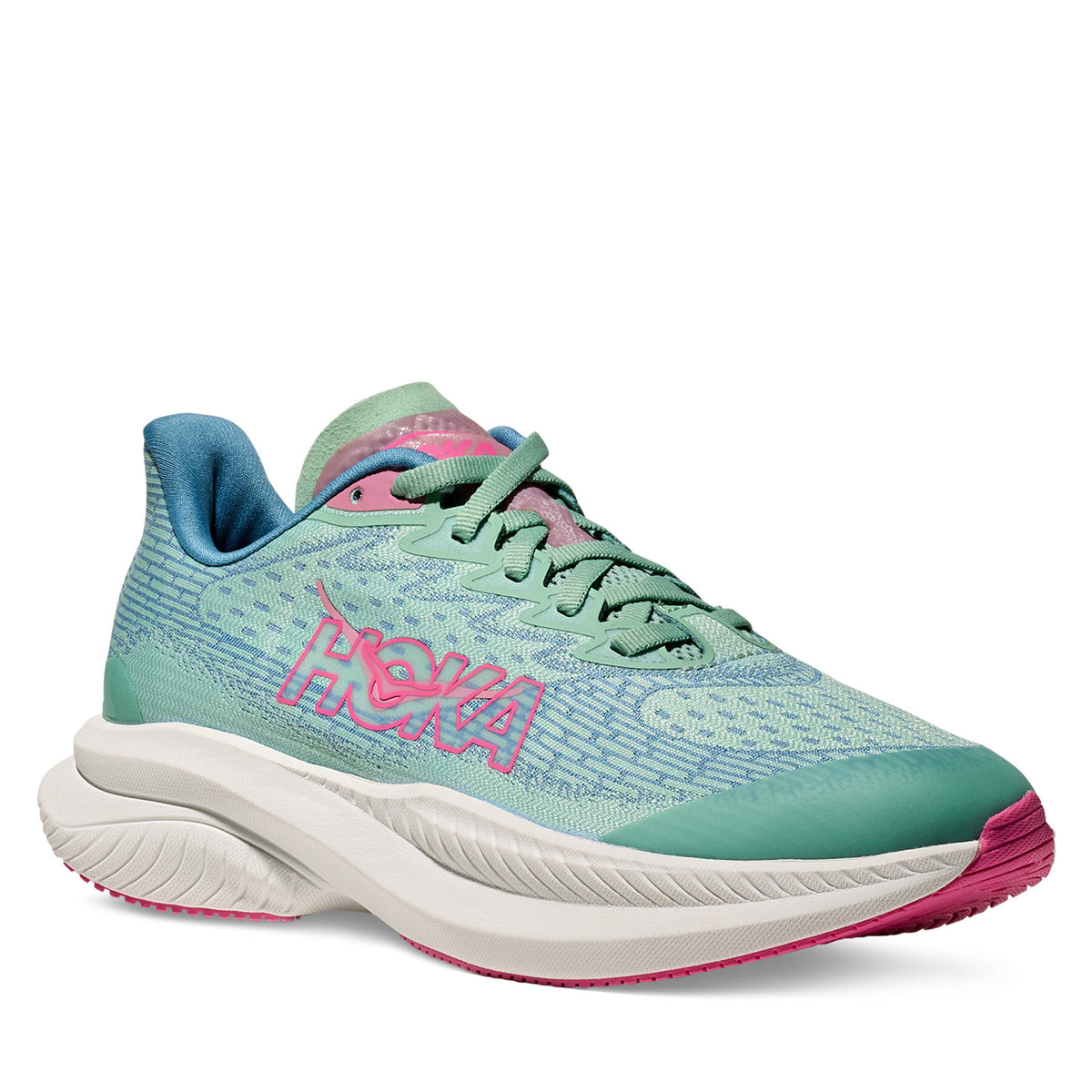 Hoka Маратонки за бягане Mach 6 Fille 1147553 Светлозелен