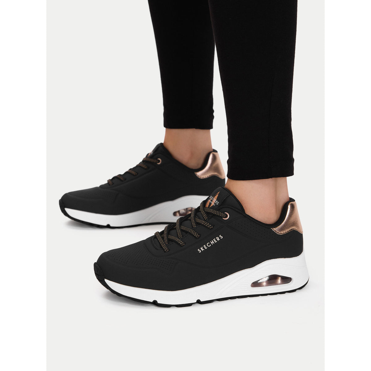 Skechers Сникърси Uno Shimmer Away 155196/BLK Черен