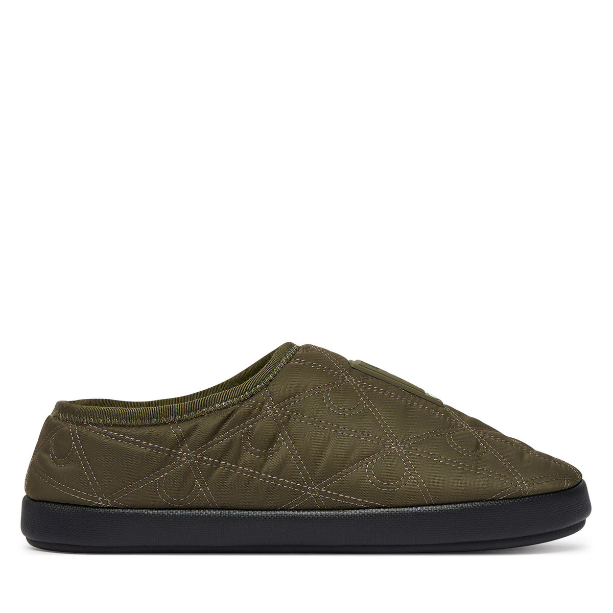 Calvin Klein Пантофи Home Slipper Quilted Rip Emblem HM0HM02280 Каки