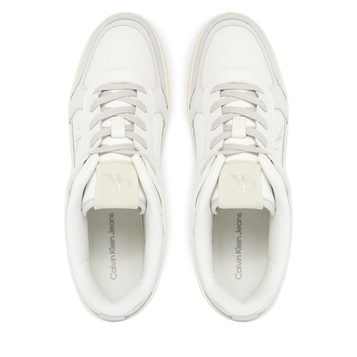 Calvin Klein Jeans Сникърси Basket Cup Low Laceup Lth Mix YM0YM01308 Бял