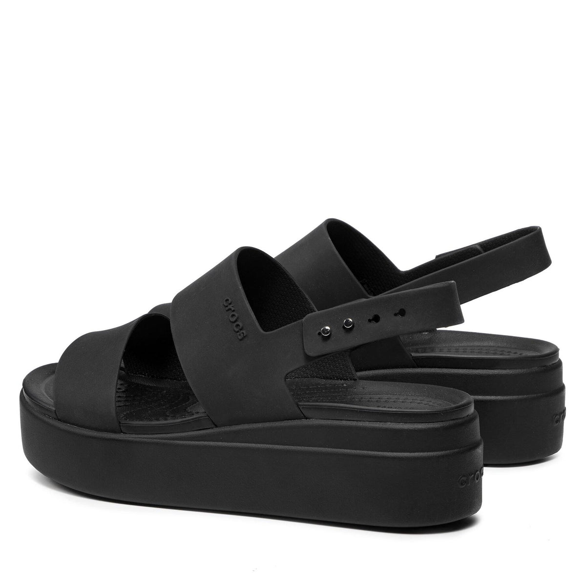 Crocs Сандали Brooklyn Low Wedge W 206453 Черен