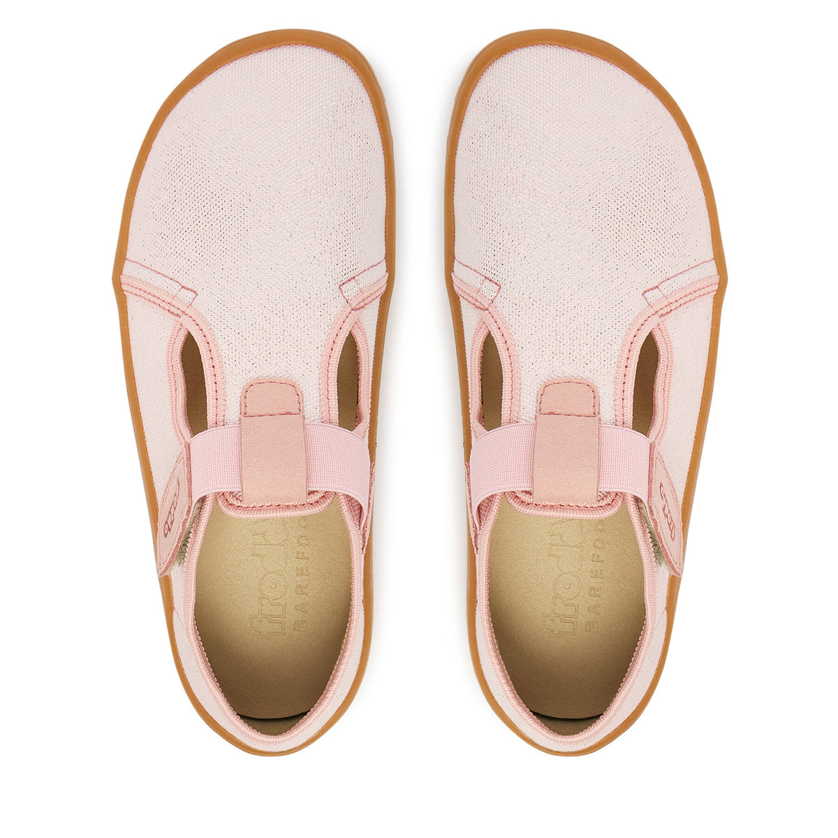 Froddo Пантофи Barefoot Canvas T-Bar G1700439-2 D Розов