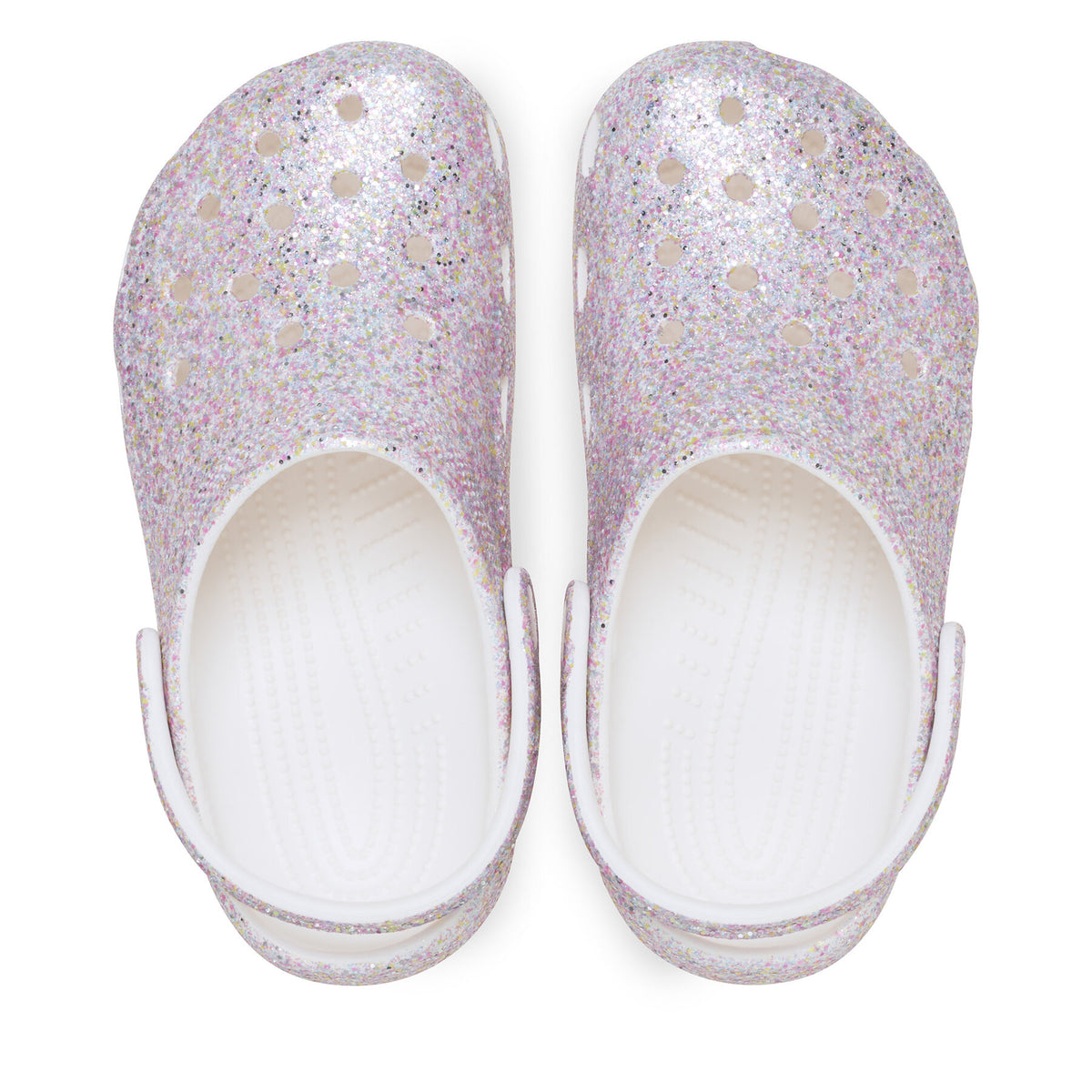 Crocs Чехли Classic Fantasy Glitter Clog K 212561 Бял