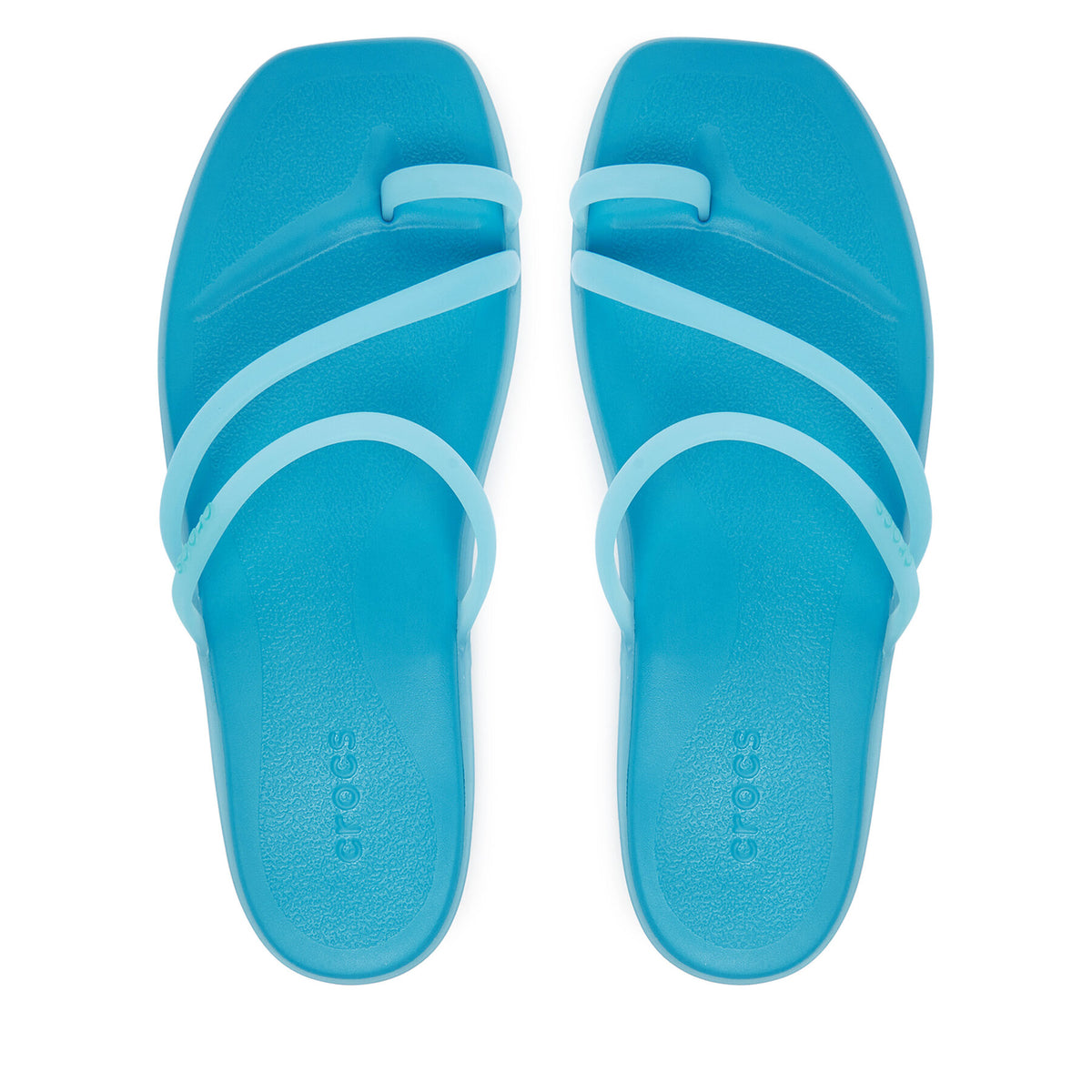 Crocs Джапанки Miami Frosted Toe Loop 211253 Син