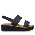 Crocs Сандали Brooklyn Matte Wrap Low Wedge 211802 Черен