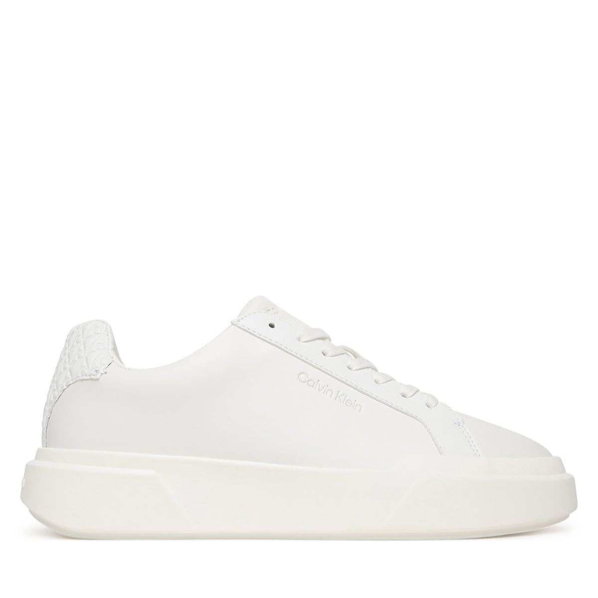 Calvin Klein Сникърси Chunky Cupsole Laceup Lth Bt Aop YW0YW02036 Бял