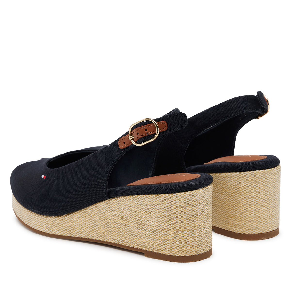 Tommy Hilfiger Сандали Flag Mid Wedge Espad Slingback FW0FW08595 Тъмносин