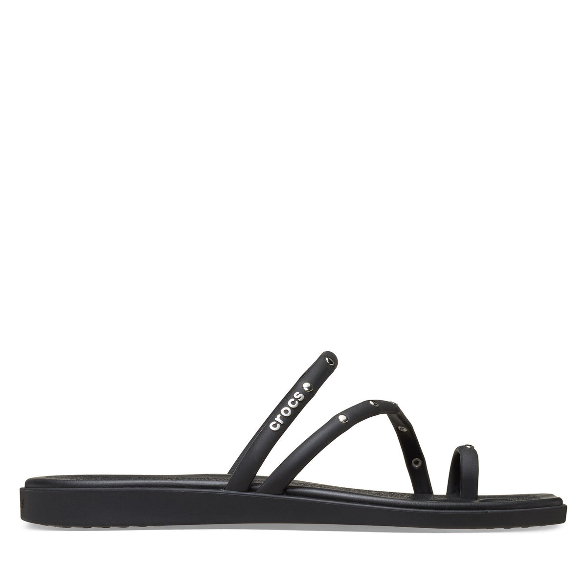 Crocs Джапанки Miami Studded Toe Loop Sandal 211447 Черен