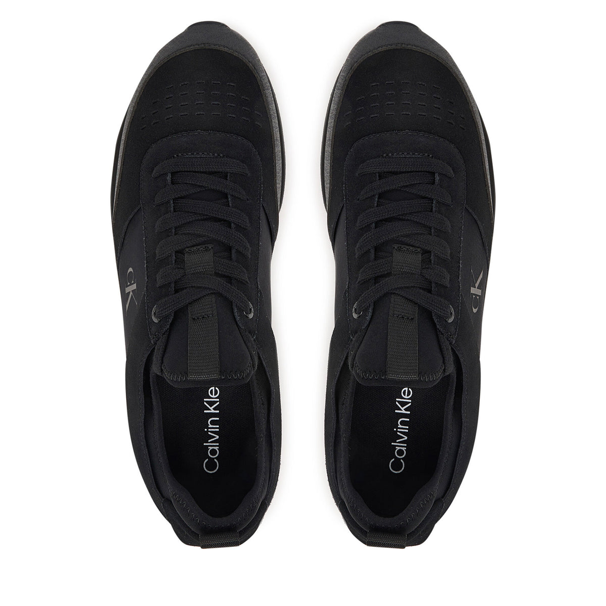 Calvin Klein Сникърси Retro Runner Sock Laceup Mix HM0HM02305 Черен