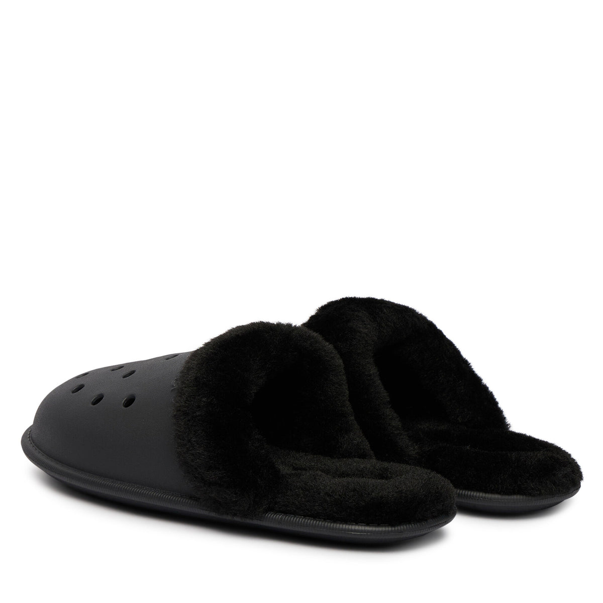 Crocs Пантофи Classic Fuzz Scuff 212143 Черен
