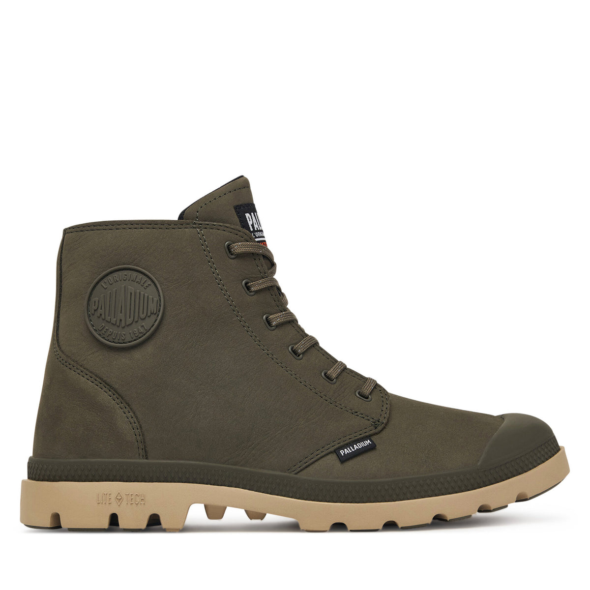 Palladium Туристически oбувки Pampa Lite+ Zip Wp+ 79577-325-M Тъмнозелен