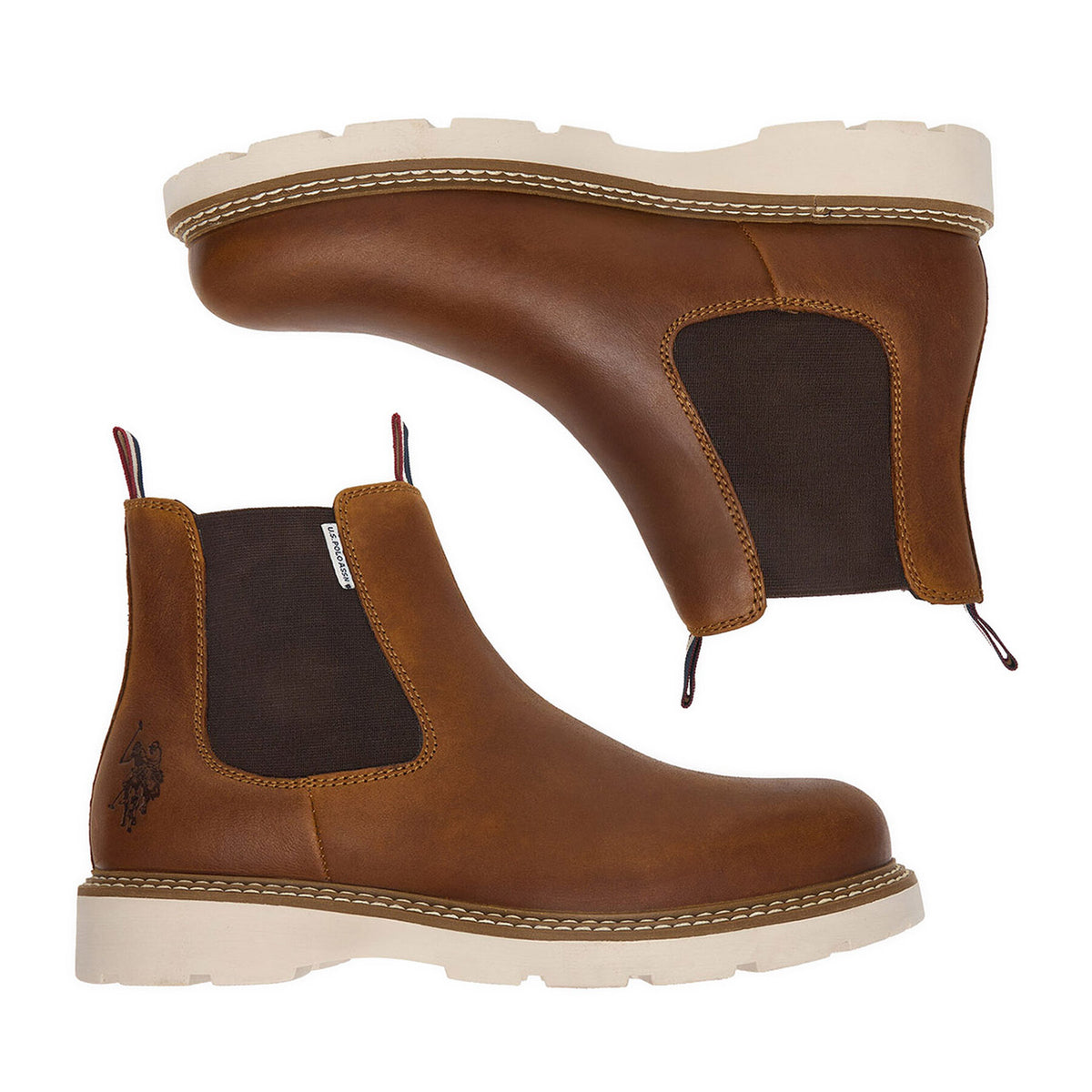 U.S. Polo Assn. Боти тип челси EO-PATRIZ002M/ELE1 Кафяв