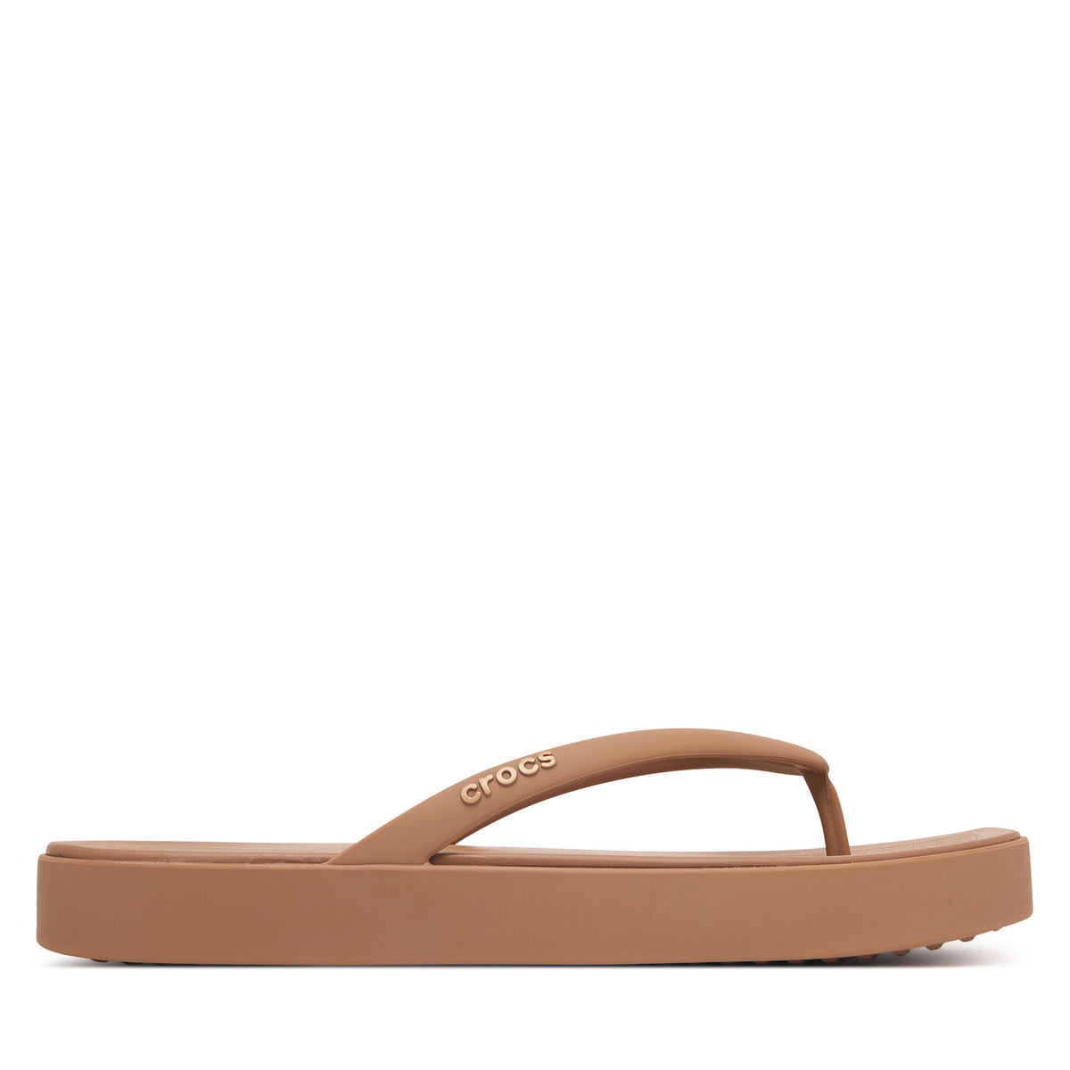 Crocs Джапанки Miami Square Flatform Flip 214161 Кафяв