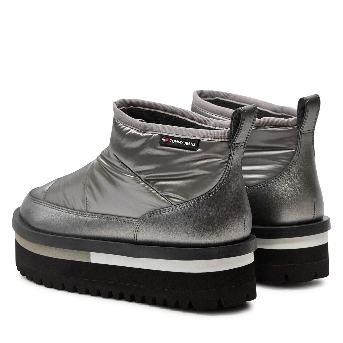 Tommy Jeans Апрески Tjw Nylon Flatform Boot Wl EN0EN02689 Сребрист