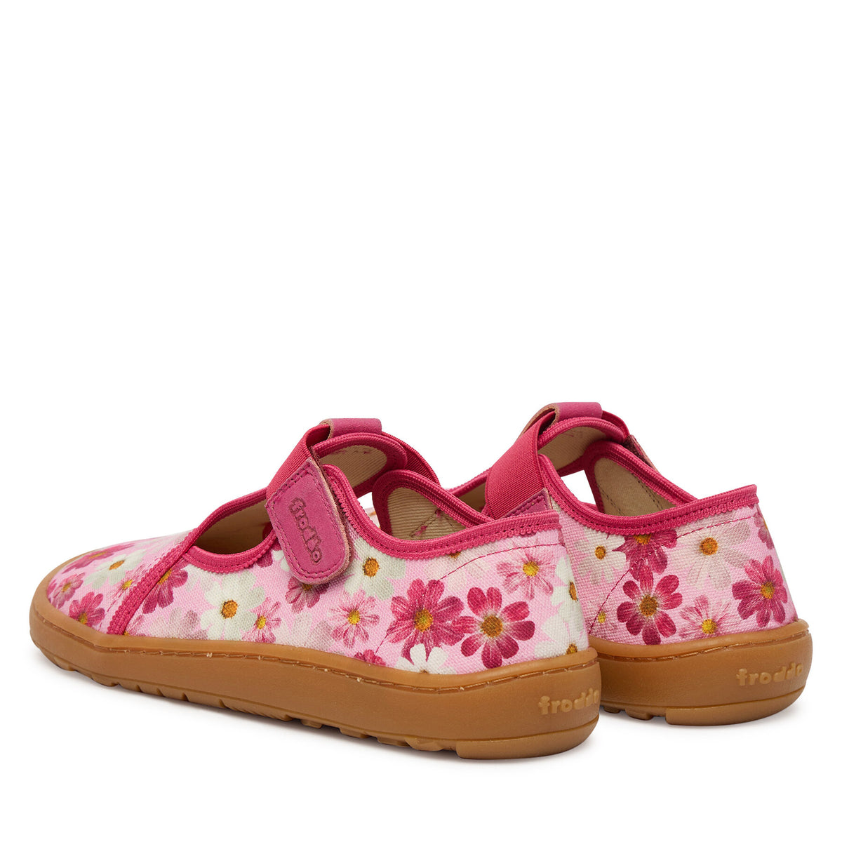 Froddo Пантофи Barefoot Canvas T-Bar G1700439-4 D Розов