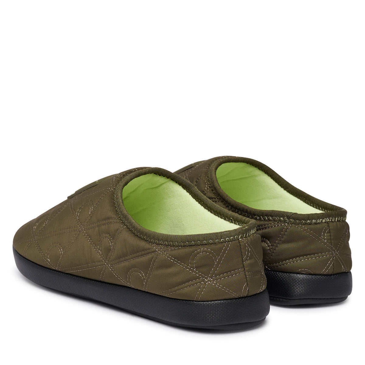Calvin Klein Пантофи Home Slipper Quilted Rip Emblem HM0HM02280 Каки
