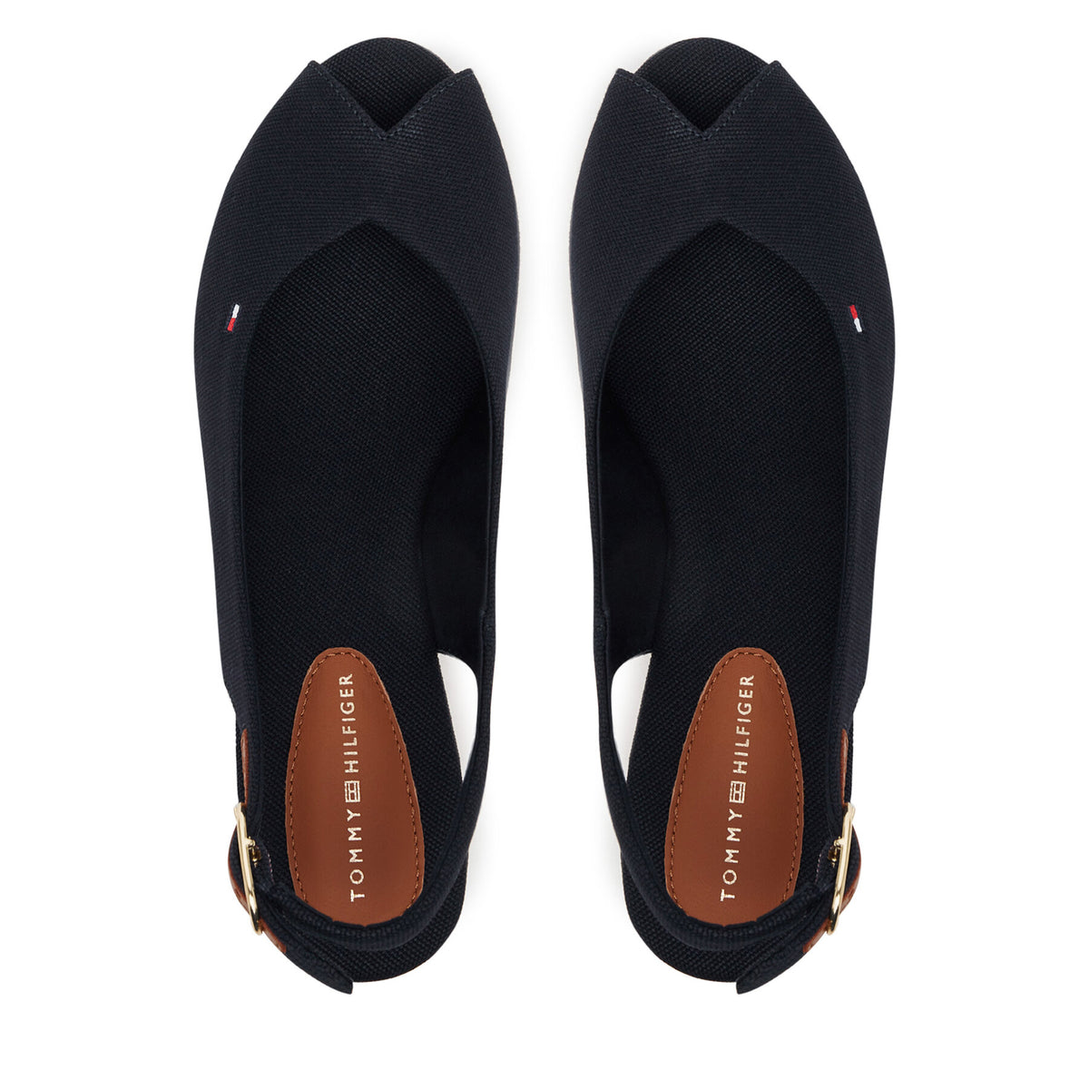 Tommy Hilfiger Сандали Flag Mid Wedge Espad Slingback FW0FW08595 Тъмносин