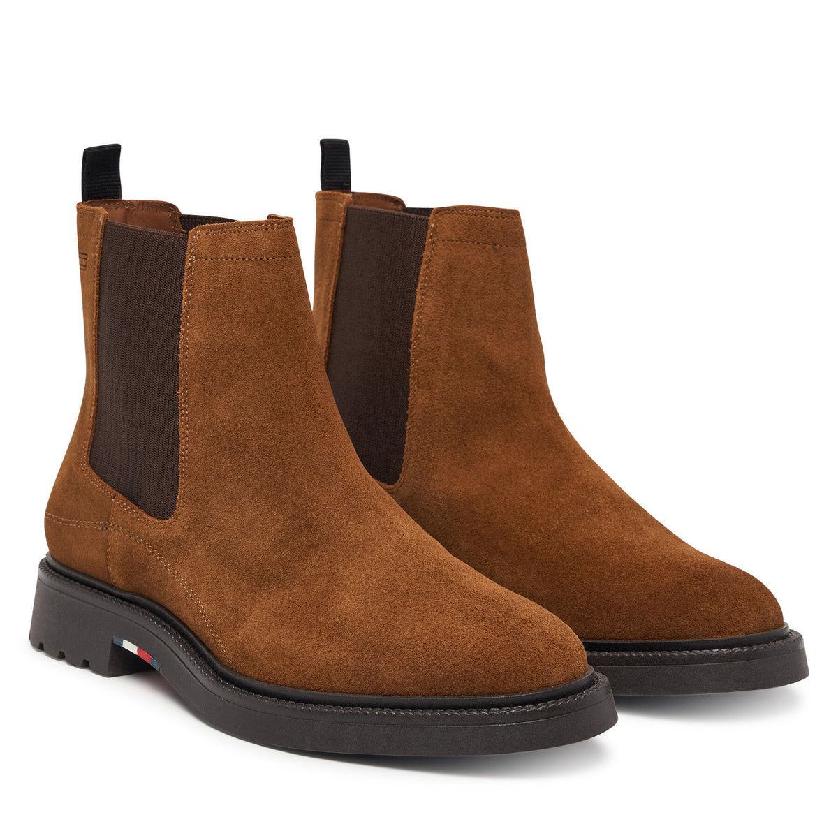 Tommy Hilfiger Боти тип челси Corporate Casual Suede Chelsea FM0FM05952 Кафяв