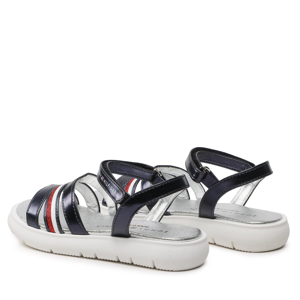 Tommy Hilfiger Сандали Stripes Velcro T4A2-32771-1372 M Тъмносин