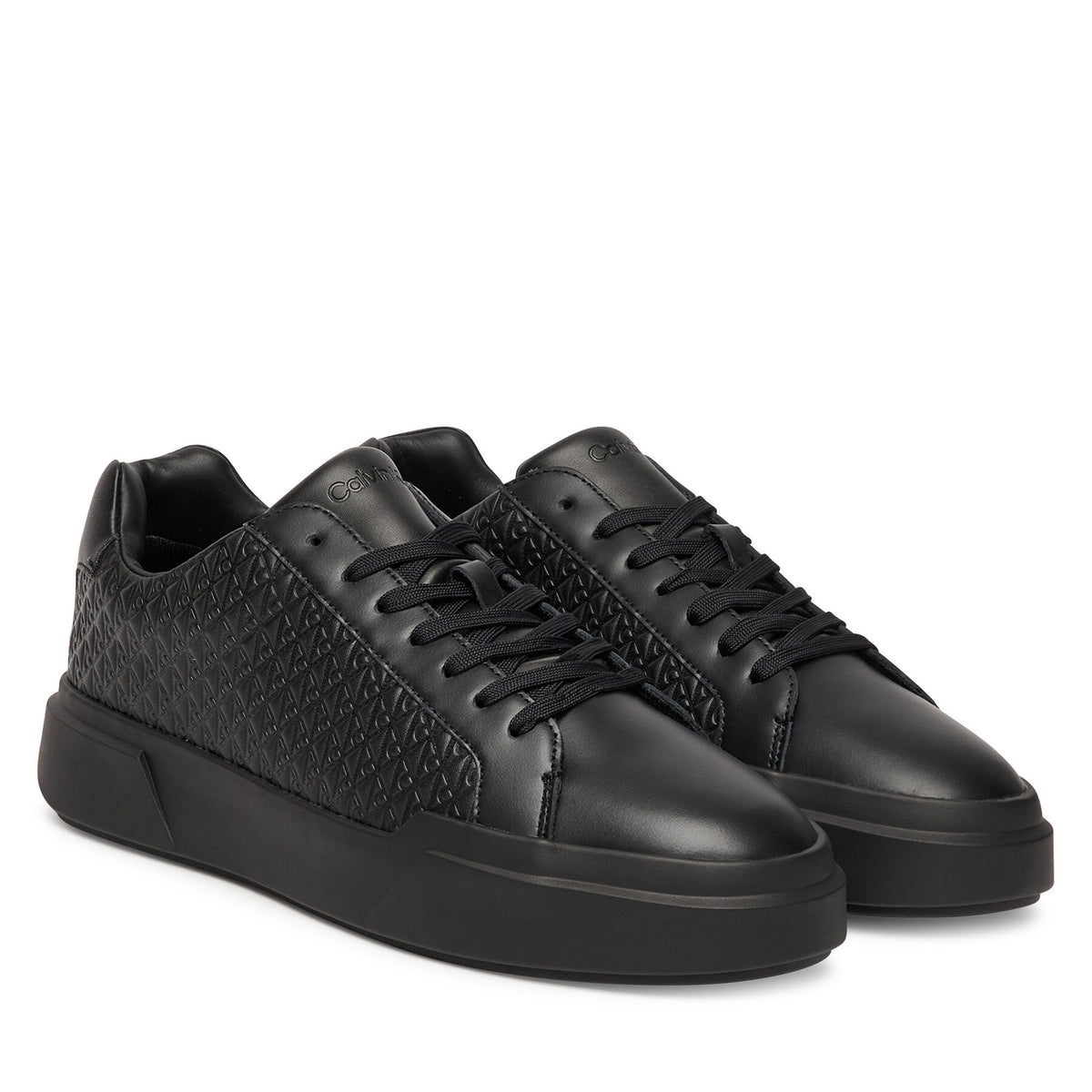 Calvin Klein Сникърси Chunky Cupsole Laceup Lth Aop YM0YM01383 Черен
