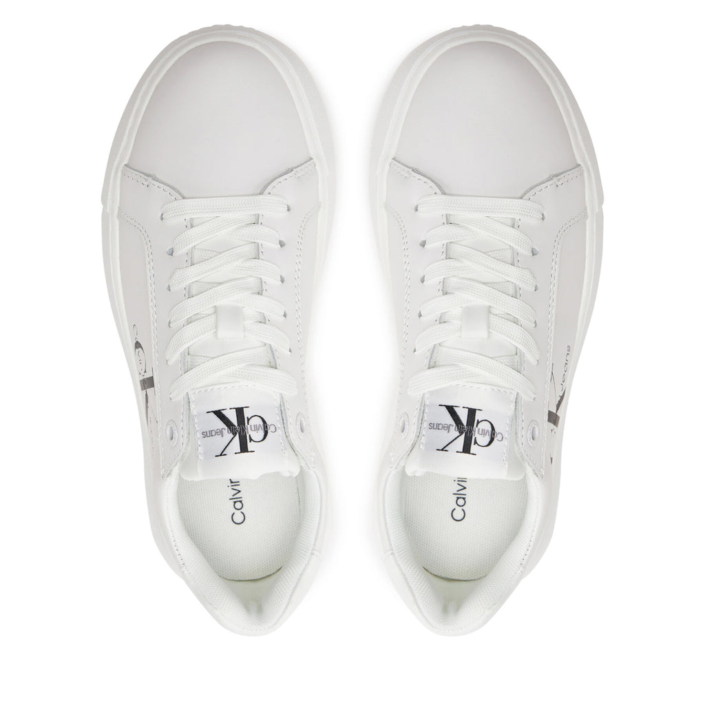 Calvin Klein Jeans Сникърси Chunky Cupsole Laceup Mon Lth Wn YW0YW00823 Бял