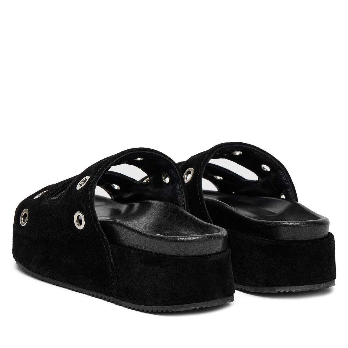Inuikii Чехли Suede Studs 70103-153 Черен