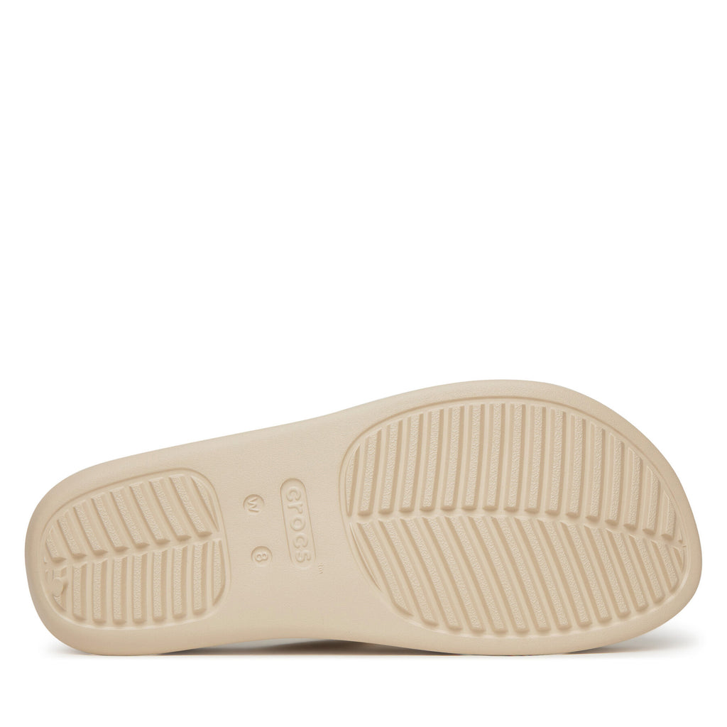 Crocs Джапанки Getaway Platform Toe Loop 210834 Бежов