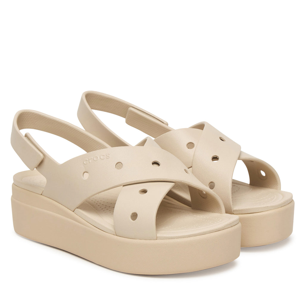 Crocs Сандали Brooklyn 4U Cross Strap Sandal 212254 Бежов