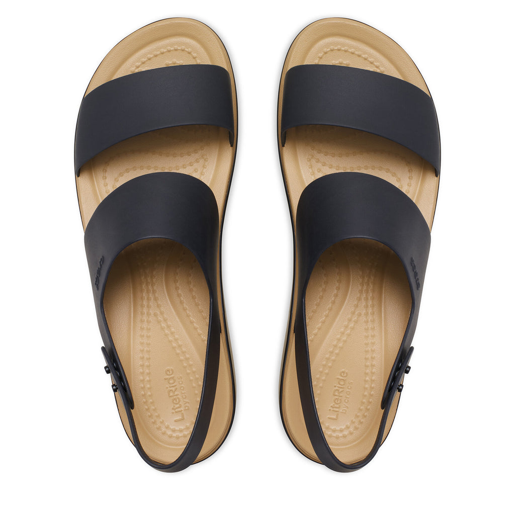 Crocs Сандали Brooklyn Matte Wrap Low Wedge 211802 Черен
