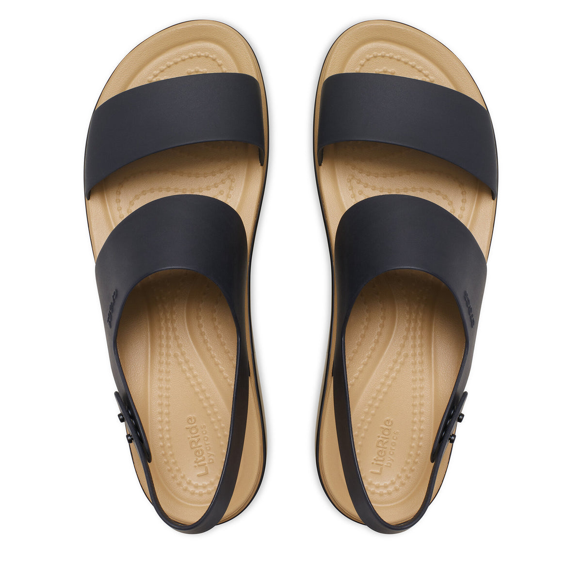 Crocs Сандали Brooklyn Matte Wrap Low Wedge 211802 Черен