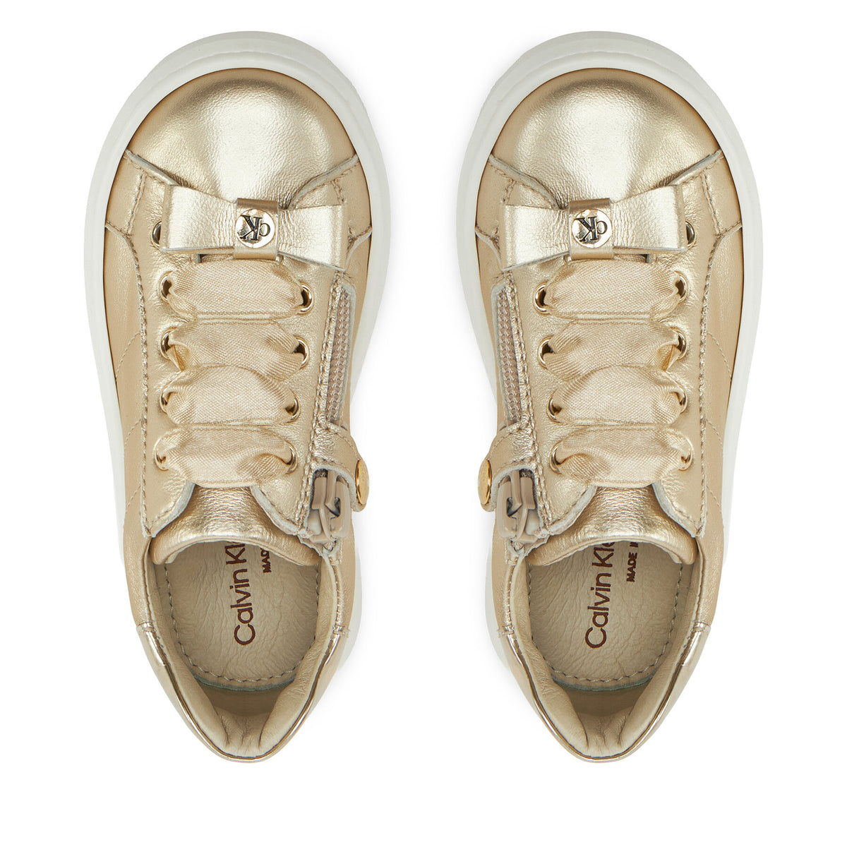 Calvin Klein Jeans Сникърси Sneaker Bassa Allacciata V1A9-83044-0220 Златист
