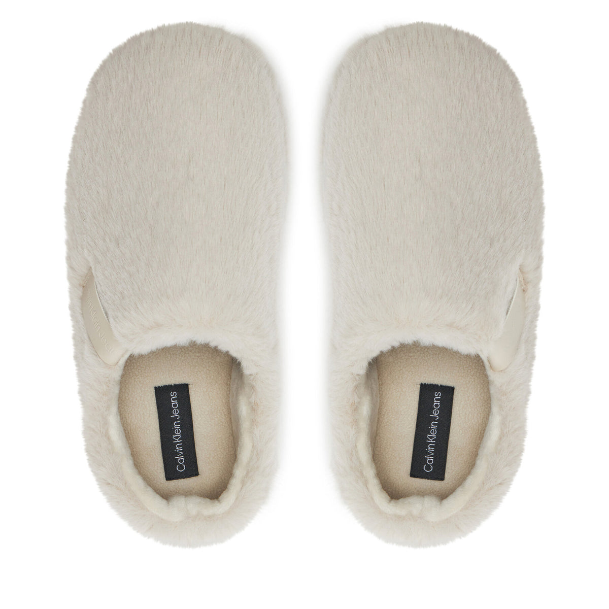 Calvin Klein Jeans Пантофи Home Anke Slipper Wn Fur YW0YW01596 Екрю