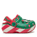 Crocs Чехли Classic Mickey Xmass Lined Clog T 210815 Зелен