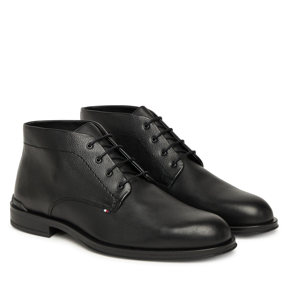 Tommy Hilfiger Зимни обувки Corporate Hilfiger Lth Boot FM0FM05697 Черен