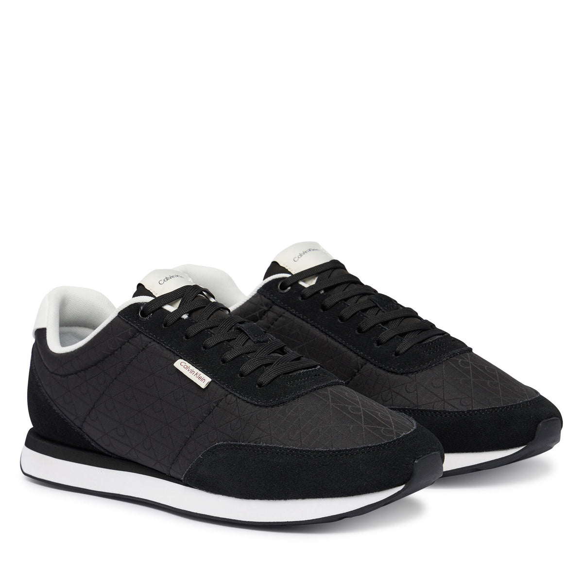Calvin Klein Сникърси Retro Runner Ripstop Aop Ny HM0HM02140 Черен
