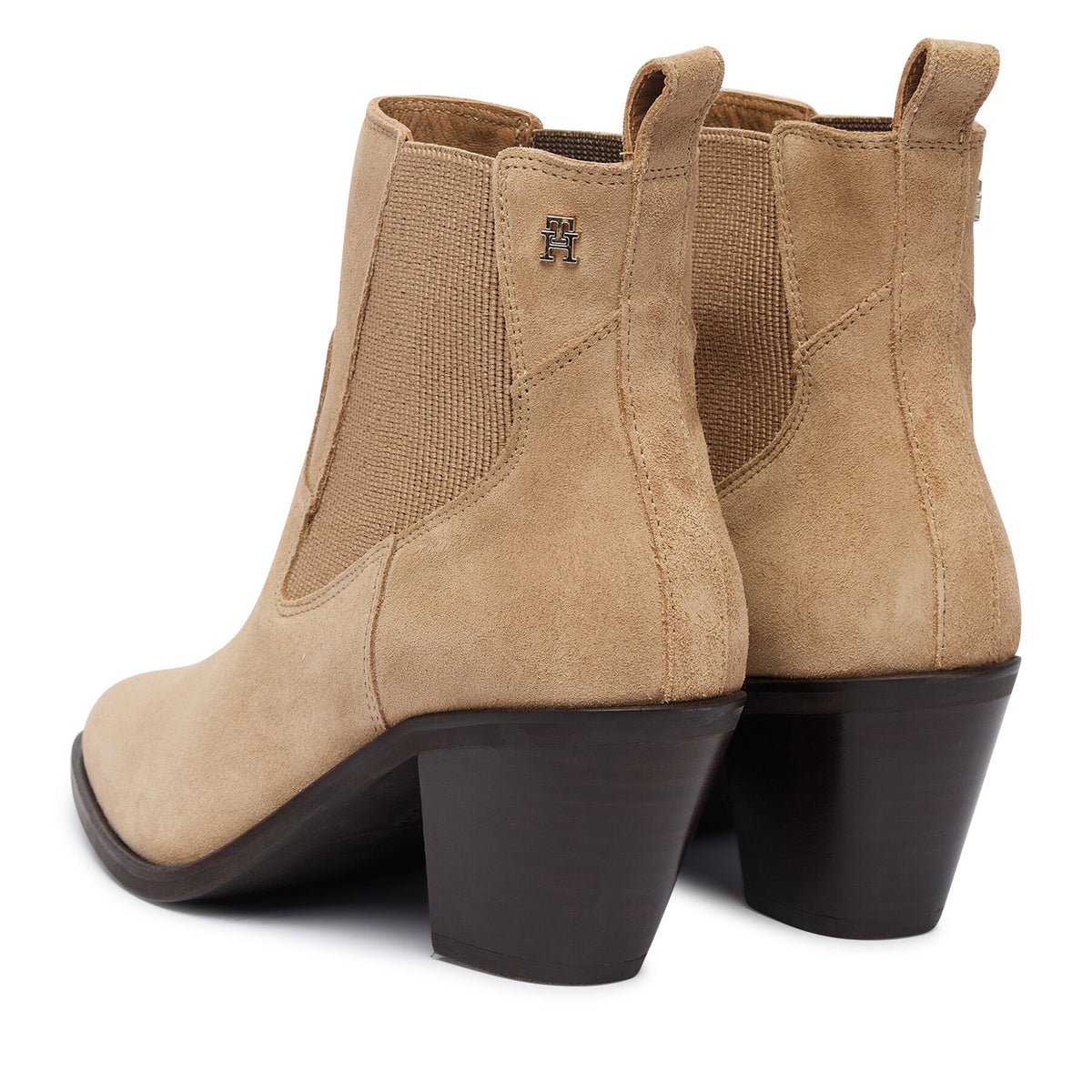 Tommy Hilfiger Боти Suede Western Chelsea Boot FW0FW09581 Бежов